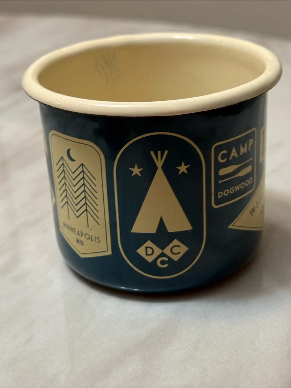 official Dogwood Coffee Co. Enamel Camp Mug. This vintage-style campfire mug